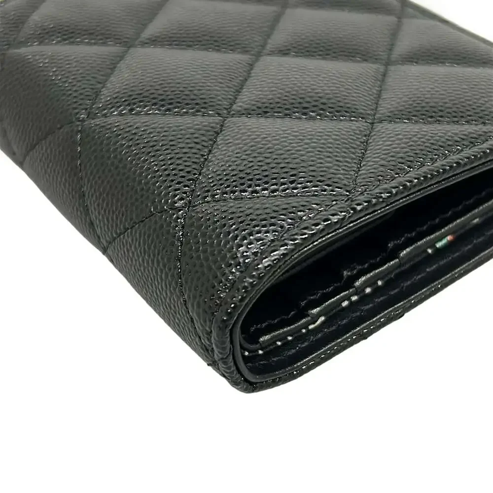 Chanel Matelasse Small Wallet Bifold Wallet AP40858 Black Gold